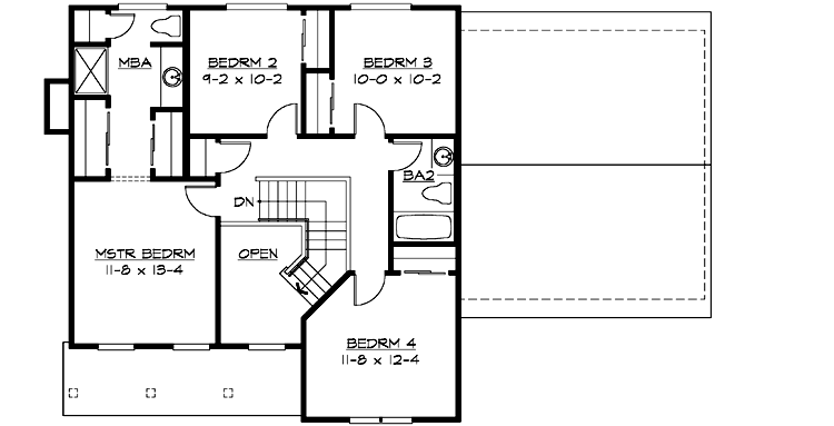 Upper/Second Floor Plan: 88-173