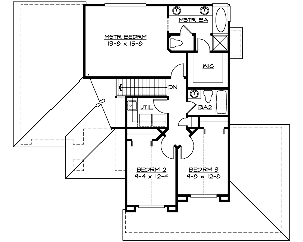 Upper/Second Floor Plan: 88-175