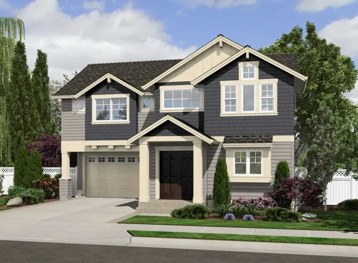 Shingle house plans 88-176 - front exterior, 1,801 sq ft, 3 bed, 2 bath house plans | Monster House Plans