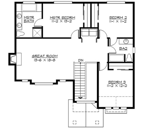 Upper/Second Floor Plan: 88-176