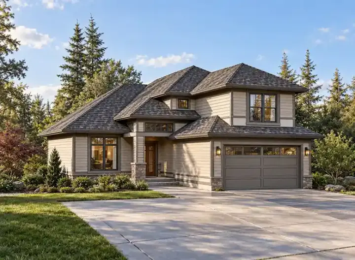 Northwest house plans 88-178 - front exterior, 1,835 sq ft, 4 bed, 2 bath house plans | Monster House Plans