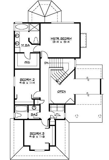 Upper/Second Floor Plan: 88-183