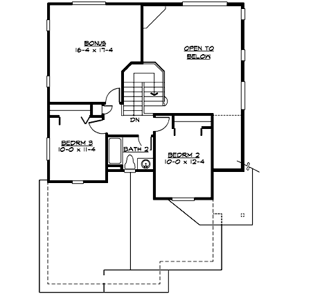 Upper/Second Floor Plan: 88-186