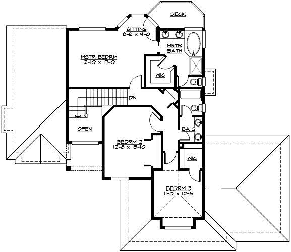 Upper/Second Floor Plan: 88-196