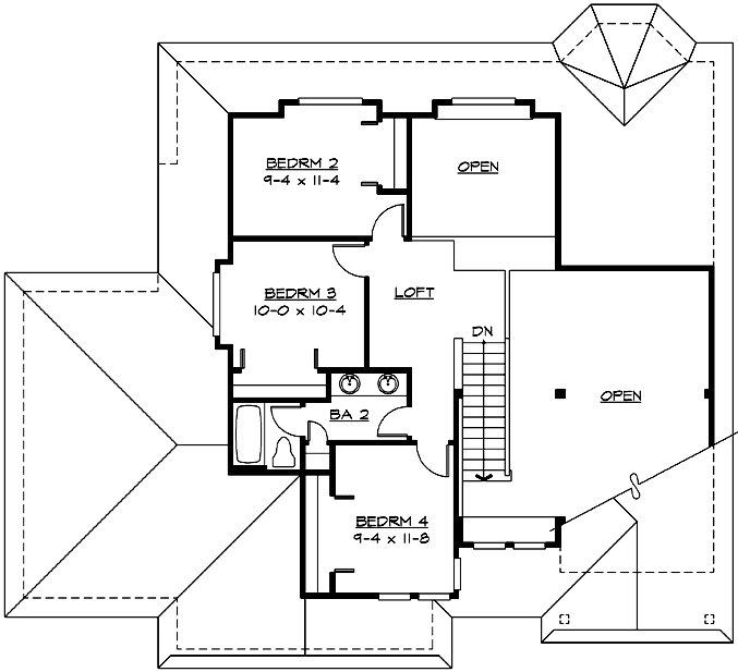 Upper/Second Floor Plan: 88-197