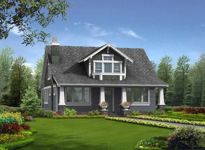 Craftsman house plans 88-198 - front exterior, 1,969 sq ft, 3 bed, 2 bath house plans | Monster House Plans