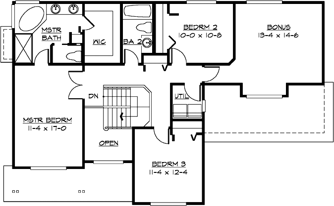 Upper/Second Floor Plan: 88-199