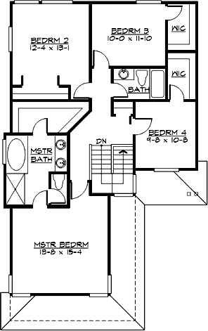 Upper/Second Floor Plan: 88-203