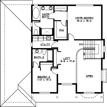 Upper/Second Floor Plan: 88-209