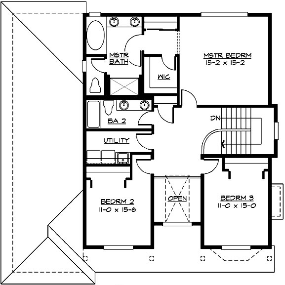 Upper/Second Floor Plan: 88-211