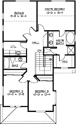 Upper/Second Floor Plan: 88-215