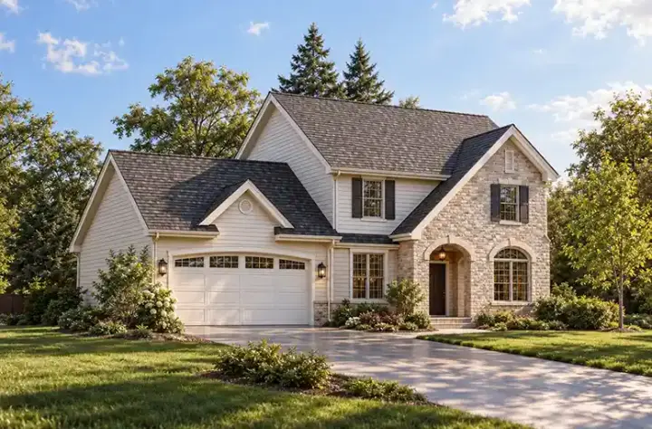 European house plans 88-221 - front exterior, 2,112 sq ft, 3 bed, 2 bath house plans | Monster House Plans