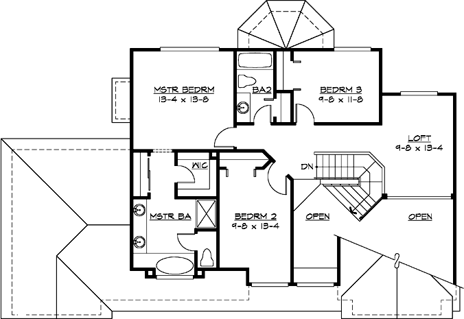 Upper/Second Floor Plan: 88-223