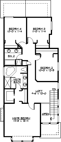 Upper/Second Floor Plan: 88-224