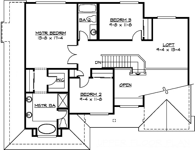 Upper/Second Floor Plan: 88-233