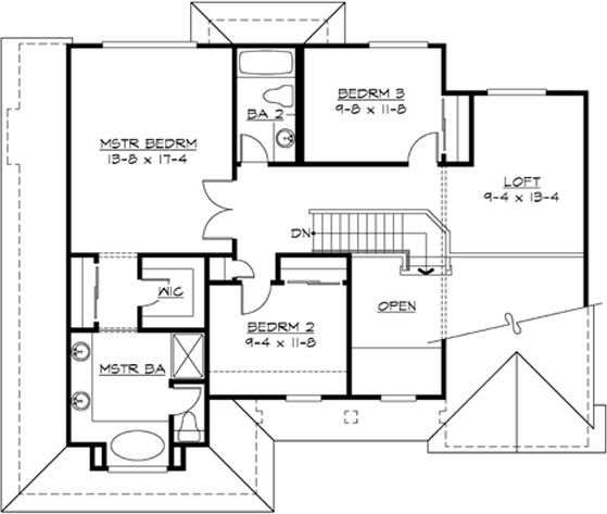 Upper/Second Floor Plan: 88-235