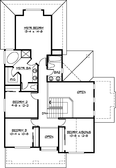 Upper/Second Floor Plan: 88-238