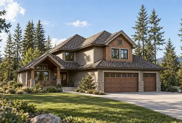 Northwest house plans 88-240 - front exterior, 2,195 sq ft, 3 bed, 2 bath house plans | Monster House Plans