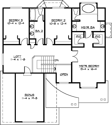 Upper/Second Floor Plan: 88-241