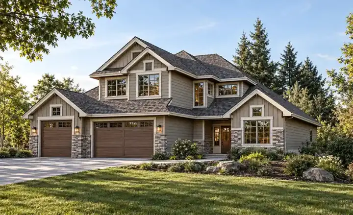 Northwest house plans 88-243 - front exterior, 3,235 sq ft, 5 bed, 3 bath house plans | Monster House Plans