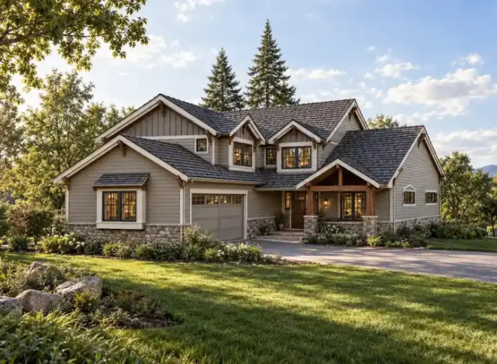 Craftsman house plans 88-246 - front exterior, 2,222 sq ft, 3 bed, 2 bath house plans | Monster House Plans