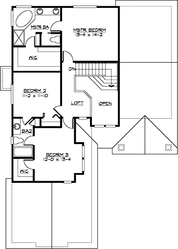 Upper/Second Floor Plan: 88-246