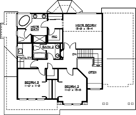 Upper/Second Floor Plan: 88-248