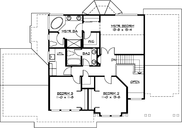 Upper/Second Floor Plan: 88-250