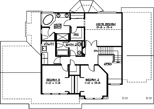 Upper/Second Floor Plan: 88-251