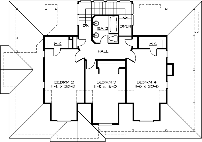 Upper/Second Floor Plan: 88-252