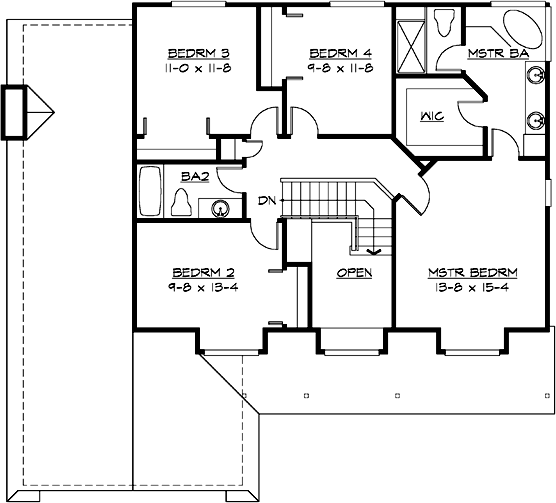 Upper/Second Floor Plan: 88-253