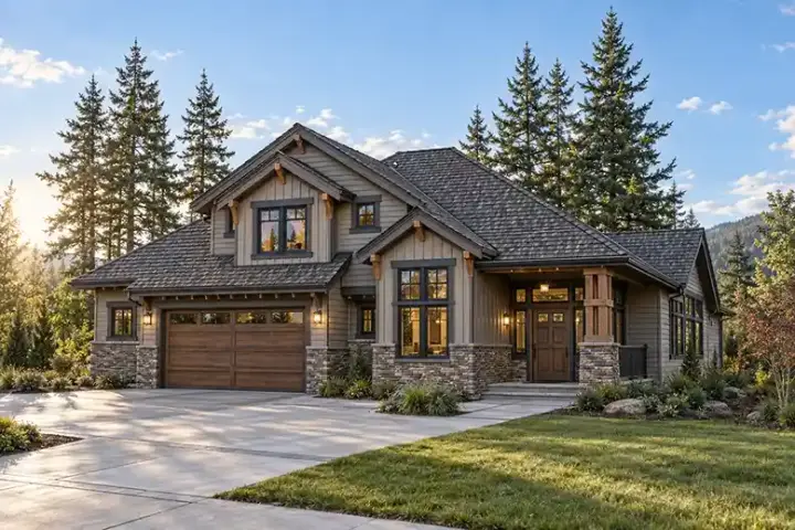 Northwest house plans 88-257 - front exterior, 2,270 sq ft, 3 bed, 2 bath house plans | Monster House Plans