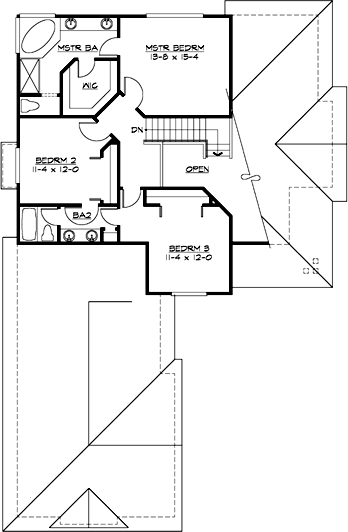 Upper/Second Floor Plan: 88-262