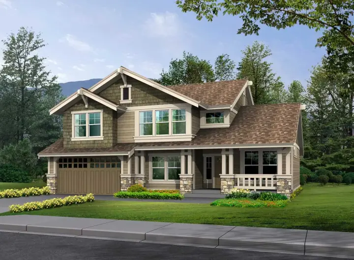 Shingle house plans 88-263 - front exterior, 2,330 sq ft, 3 bed, 2 bath house plans | Monster House Plans