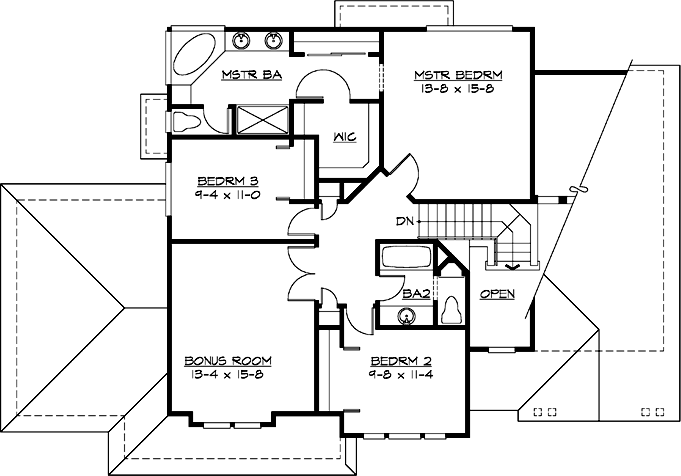 Upper/Second Floor Plan: 88-263