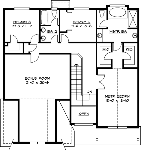 Upper/Second Floor Plan: 88-268