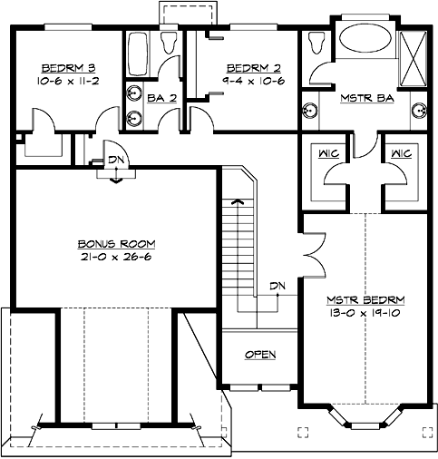 Upper/Second Floor Plan: 88-269