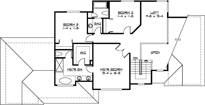 Upper/Second Floor Plan: 88-271