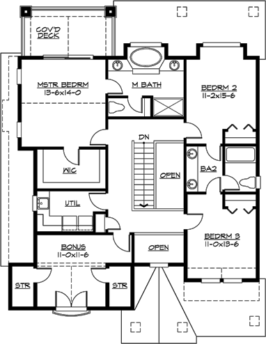 Upper/Second Floor Plan: 88-276