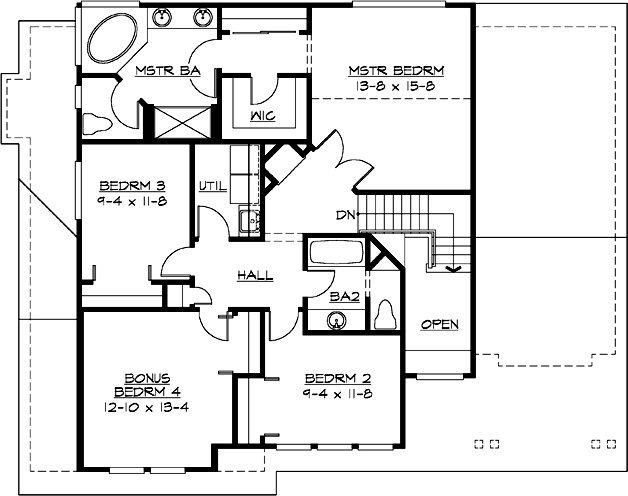 Upper/Second Floor Plan: 88-279