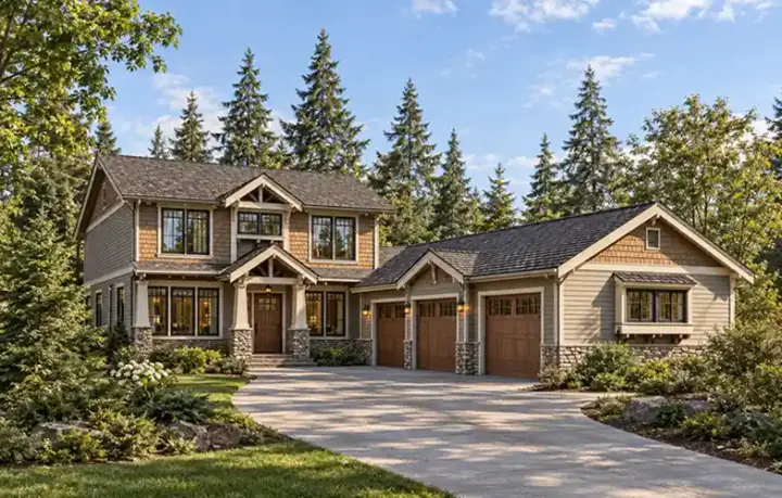 Northwest house plans 88-291 - front exterior, 2,427 sq ft, 3 bed, 2 bath house plans | Monster House Plans