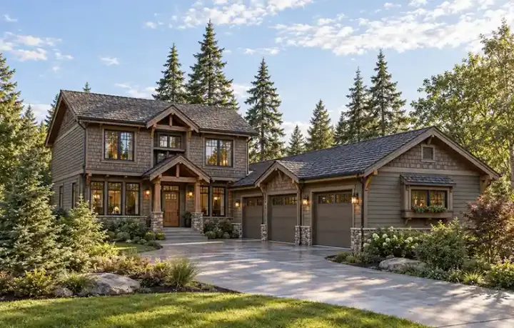 Northwest house plans 88-292 - front exterior, 2,428 sq ft, 3 bed, 3 bath house plans | Monster House Plans