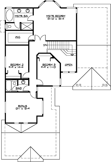 Upper/Second Floor Plan: 88-292
