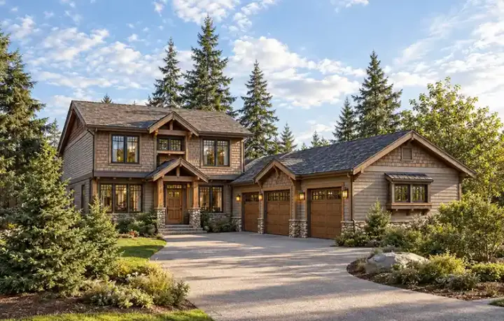 Craftsman house plans 88-293 - front exterior, 2,441 sq ft, 4 bed, 2 bath house plans | Monster House Plans