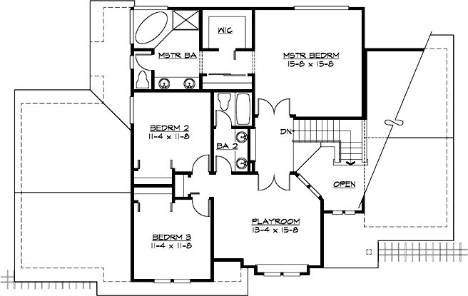 Upper/Second Floor Plan: 88-296