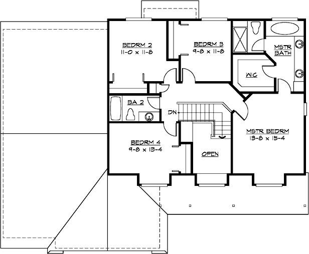 Upper/Second Floor Plan: 88-297