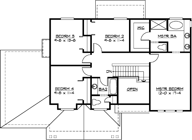 Upper/Second Floor Plan: 88-303