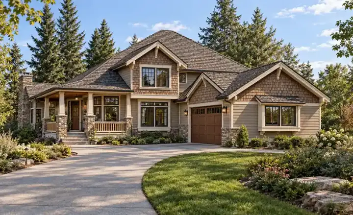Craftsman house plans 88-306 - front exterior, 3,060 sq ft, 4 bed, 3 bath house plans | Monster House Plans