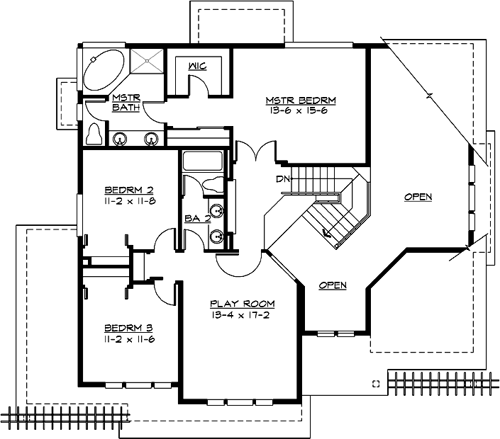 Upper/Second Floor Plan: 88-307