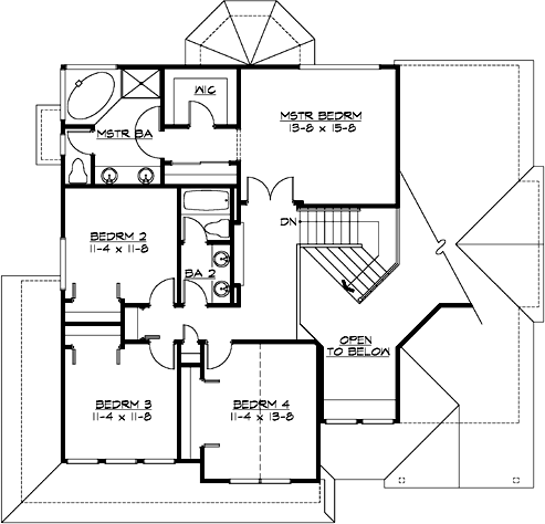 Upper/Second Floor Plan: 88-308